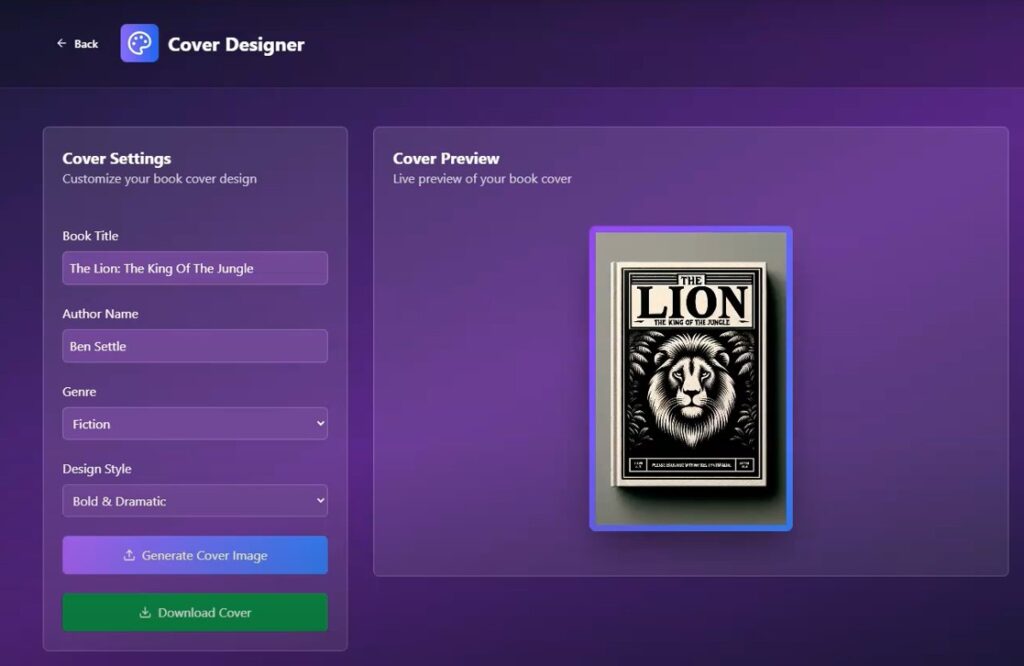 KindleMint AI book cover creation